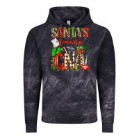 Cloud Black santa's favorite cna Vintage Hoodie - texasbilliewilder