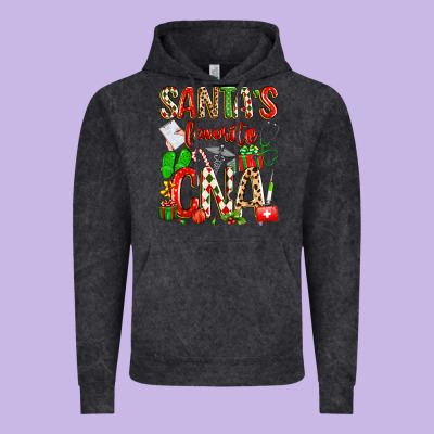 Santa's Favorite Cna Vintage Hoodie Designed By Texasbilliewilder