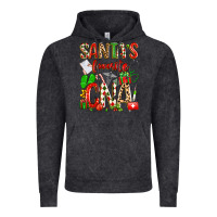 Vintage Black santa's favorite cna Vintage Hoodie - texasbilliewilder