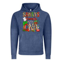 Vintage Denim santa's favorite cna Vintage Hoodie - texasbilliewilder