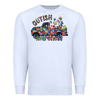 White autism avareness Premium Sweatshirt - SublimationCraftShop