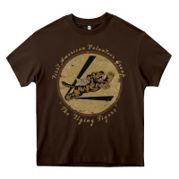 Flying Tigers Squadron Wwii Leather Patch Design Heavy Core Tee | Teevron