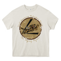 Cream flying tigers squadron wwii leather patch design Heavy Core Tee - tuanDangUi