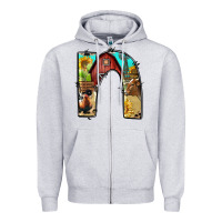 Heather Grey farm life alphabet lowercase letters n Zipper Hoodie - BundleAndBundleShop