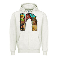 Oatmeal Heather farm life alphabet lowercase letters n Zipper Hoodie - BundleAndBundleShop