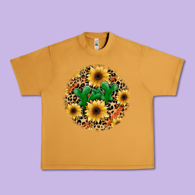 Leopard Cactus Sunflower Urban Heavy Tee Designed By Jahusdesignshop