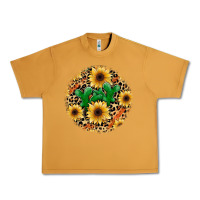 Peanut Butter leopard cactus sunflower Urban Heavy Tee - JahusDesignShop