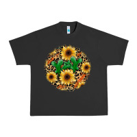 Pigment Black leopard cactus sunflower Urban Heavy Tee - JahusDesignShop