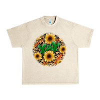 Sandshell leopard cactus sunflower Urban Heavy Tee - JahusDesignShop