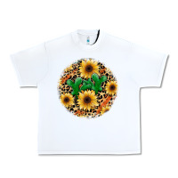 White leopard cactus sunflower Urban Heavy Tee - JahusDesignShop