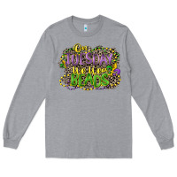 Heather Grey on tuesday we wear beads Long Sleeve Tee - CowGirlArtShop