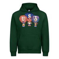 Forest Green usa air balloon gnomies Urban Hoodie - BarkalooDesign