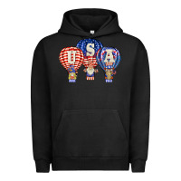 Pigment Black usa air balloon gnomies Urban Hoodie - BarkalooDesign