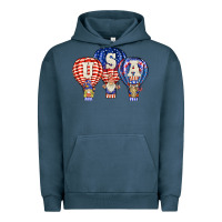 Pigment Midnight Navy usa air balloon gnomies Urban Hoodie - BarkalooDesign