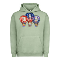 Pigment Oil Green usa air balloon gnomies Urban Hoodie - BarkalooDesign