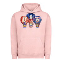 Pigment Salmon usa air balloon gnomies Urban Hoodie - BarkalooDesign