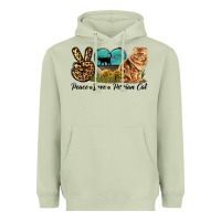 Matcha Peace Love Persian Cat Heavyweight Hoodie - LillyAllenDesigns