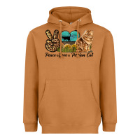 Meerkat Peace Love Persian Cat Heavyweight Hoodie - LillyAllenDesigns
