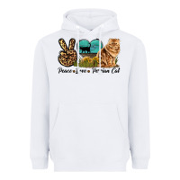White Peace Love Persian Cat Heavyweight Hoodie - LillyAllenDesigns