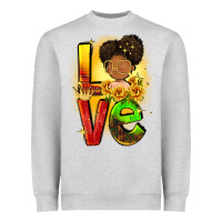 Heather Grey Love Juneteenth Heavyweight Sweatshirt - FaDigitalArtStudio