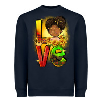 Navy Love Juneteenth Heavyweight Sweatshirt - FaDigitalArtStudio
