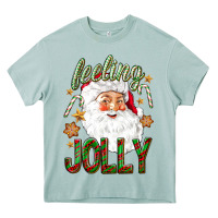 Arona Feeling Jolly with Santa Heavy Core Tee - NancyCooperArtShop