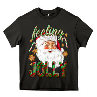 Asphalt Feeling Jolly with Santa Heavy Core Tee - NancyCooperArtShop