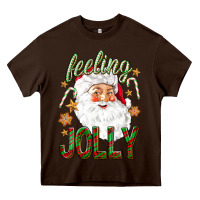 Feeling Jolly With Santa Heavy Core Tee | Teevron