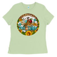 Teaching My Tribe Round Earring Ladies Tee | Teevron