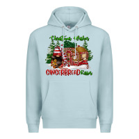 Blue Mist christmas wishes gingerbread kisses Premium Hoodie - FaDigitalArtStudio
