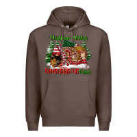 Coffee christmas wishes gingerbread kisses Premium Hoodie - FaDigitalArtStudio