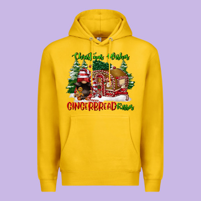 Christmas Wishes Gingerbread Kisses Premium Hoodie Designed By Fadigitalartstudio
