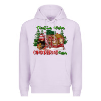 Lilac christmas wishes gingerbread kisses Premium Hoodie - FaDigitalArtStudio