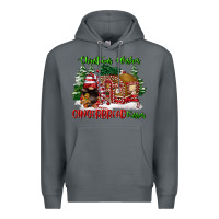 Rock christmas wishes gingerbread kisses Premium Hoodie - FaDigitalArtStudio