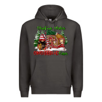 Smoke christmas wishes gingerbread kisses Premium Hoodie - FaDigitalArtStudio