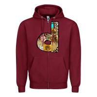 Burgundy farm life alphabet lowercase letters d Zipper Hoodie - BundleAndBundleShop
