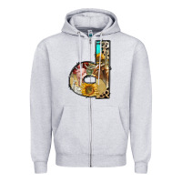 Heather Grey farm life alphabet lowercase letters d Zipper Hoodie - BundleAndBundleShop