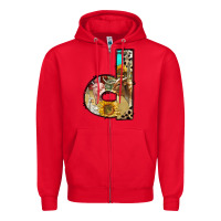 Red farm life alphabet lowercase letters d Zipper Hoodie - BundleAndBundleShop