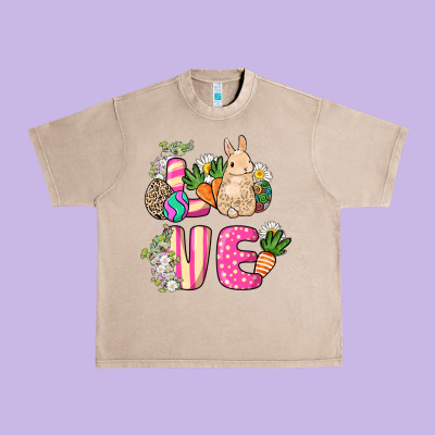 Love Easter Urban Heavy Tee Designed By Nancycooperartshop