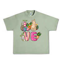 Oil Green Love Easter Urban Heavy Tee - NancyCooperArtShop