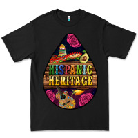 Black teardrop Hispanic Heritage Premium Tee - BundleAndBundleShop