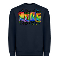 Navy Love pride Heavyweight Sweatshirt - FaDigitalArtStudio