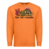 Carrot Peace Love Stegosaurus Premium Sweatshirt - LillyAllenDesigns