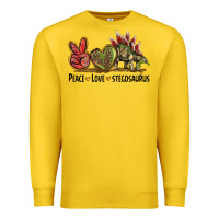 Lemon Peace Love Stegosaurus Premium Sweatshirt - LillyAllenDesigns
