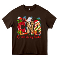 Chocolate Brown CNA Certified Nursing Assistant Christmas Heavy Core Tee - MaliasSmallBusiness
