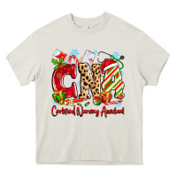Cream CNA Certified Nursing Assistant Christmas Heavy Core Tee - MaliasSmallBusiness