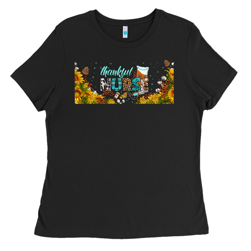 Thankful Nurse Fall Libbey Glass Ladies Tee by BundleAndBundleShop | Teevron