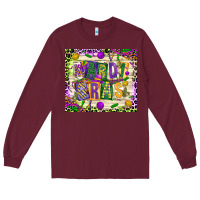Burgundy mardi gras Long Sleeve Tee - CowGirlArtShop