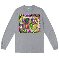 Heather Grey mardi gras Long Sleeve Tee - CowGirlArtShop