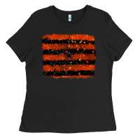 Black halloween spider backround Ladies Tee - RanaPortraitStore